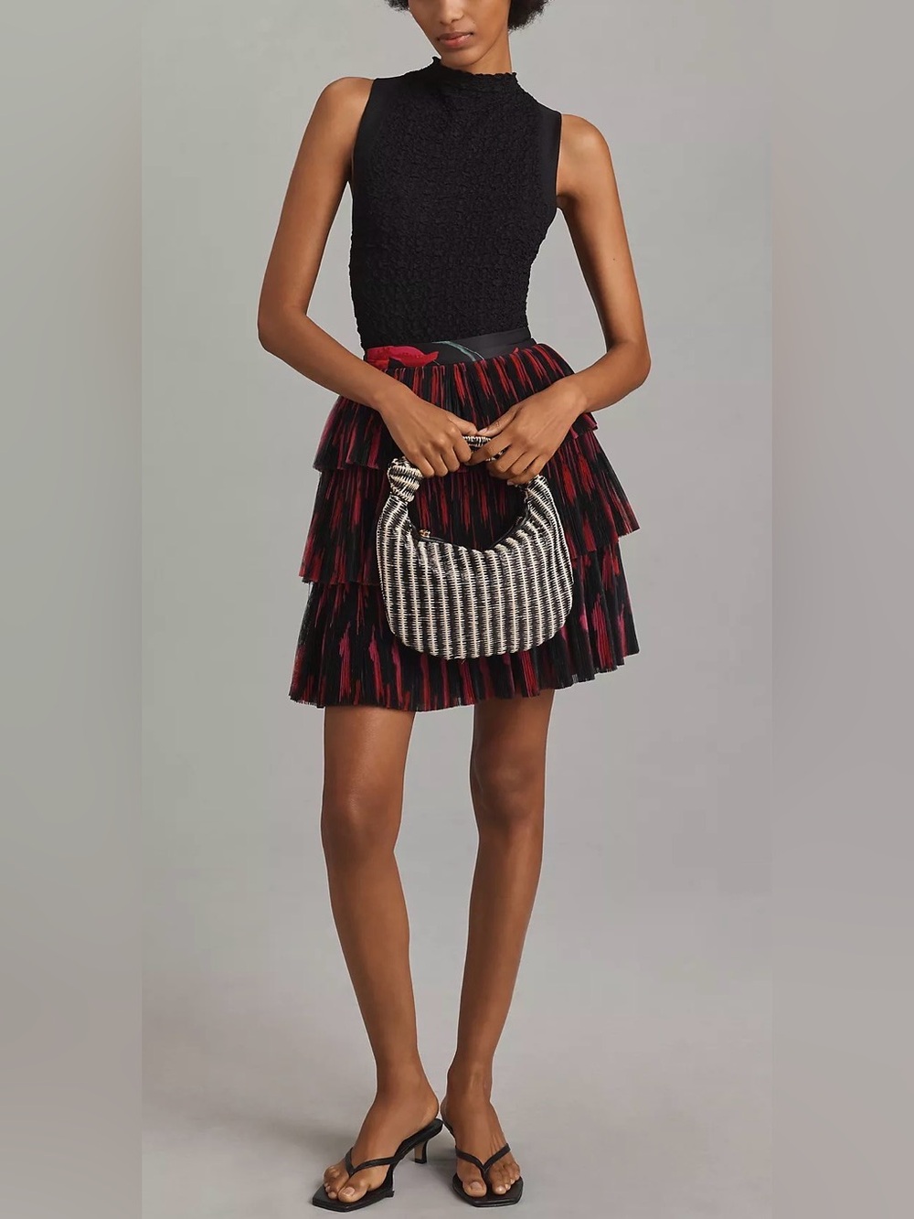 Hutch Tiered Mini Skirt Size L
